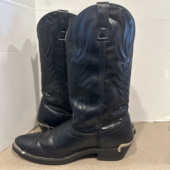 Laredo Men’s Black McComb Western Round Toe Cowboy 10 1/2 D Boots - Picture 3 of 6